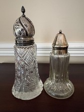 Antique Sugar Shaker or Muffineer: One is British, late 1800s with Hallmarks picture
