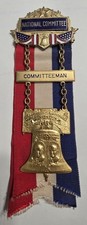 1936 Democratic National Convention Committeeman Badge - Mint  picture