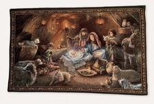 Tom DuBois No Room at the Inn Woven Tapestry Wall Hanging Christmas Nativity picture
