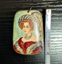 Vintage hand-painted portrait miniature made in Poland, signed Maja Witowiak picture