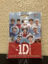 New 2011 One Direction 1D Band Pinback Pins Official Collectible Buttons Badges picture