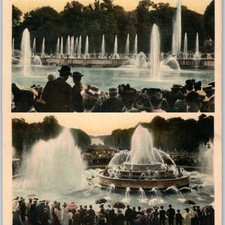 x2 LOT c1900s Versailles France Postcard Garden Fountains Neptune Latona LL Fun picture