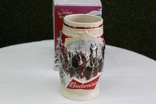 2015 Budweiser Holiday Stein First Snow Season 35th Anniversary NEW NOS Box/COA picture