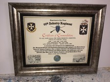 65TH INFANTRY REGIMENT / COMMEMORATIVE - CERTIFICATE OF COMMENDATION picture