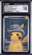 2023 BLACK STAR PROMO VAN GOGH #085 PIKACHU WITH GREY FELT HAT CGC 10 GEM MINT picture