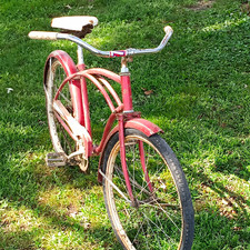 Monark 1950 Vintage Red Cruiser Bicycle 26
