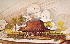 1969 AZ Tempe Big Surf Polynesian inland surfing beach 1st in world Postcard B03 picture