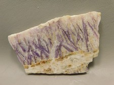 Purple Sagenite Stone Slab Cabbing Lapidary Rough Rock #O3 picture