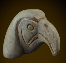Ancient Egyptian Thoth amulets Head Amulet Carved Stone Rare Antique Figurine picture