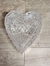 Majestic Crystal Heart Shaped Lidded Trinket Dish  picture