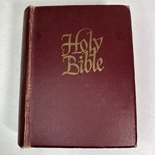 Vtg Holy Bible Catholic 1960 J J Little & Ives picture