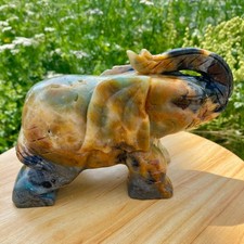 3.54LB Rare Amazon elephant shaped hand carved jewelry picture