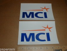 2 MCI WorldCom Vtg Telephone Phone Company Verizon Racing decal sticker Lot New picture