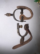 1920’S - 1940's Children's Riding Spurs W/ Heart & Flower Design Antique picture