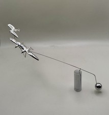 VTG 1977 Otagiri Seagull Kinetic Balance Sculpture Chrome Desk Art MCM Atomic picture