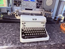 Beautiful Vintage  1949 Royal KMG Gray Steel Mechanical Typewriter Fast Shipping picture