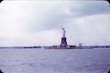 SL39 Slide 1950's Statue of Liberty NYC New York Harbor 882a picture