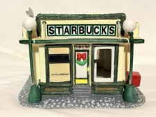 1999 Starbucks Pike Place Market Holiday Village House Lighted - LAMPS INTACT picture