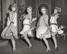 Vintage 1920s Photo Four Flappers Dancing the Charleston 8x10 Photo Print picture