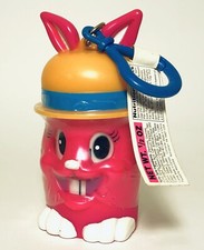 Vintage 1996 Hilco Easter BUNNY IN HAT Candy Container bubble gum PINK picture