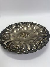 Crosby Silverplate Platter Tray Oval Seashell Scrollwork Edging Embossed picture