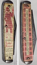 Vintage Gilbey's Spey Royal Scotch Whiskey Dancing Scot Pocket Knife Distillery picture