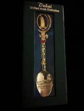 VINTAGE Dubai Souvenir Spoon Spinning Burj Al Arab 2000s Kinetic Boxed UAE Rare picture