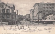 North Adams Massachusetts Main Street Buildings People Carriages Postcard 1906 picture