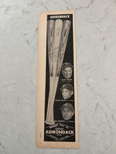 Vintage 1959 Adirondack Bats Ad Magazine Cut Willie Mays Gil Hodges Hank Bauer picture