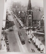 1920s Photo of Woodward Ave- Central UMC Detroit Reprint w/negative picture