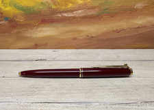 Vintage MONTBLANC Burgundy Lever Mechanism Ballpoint Pen picture
