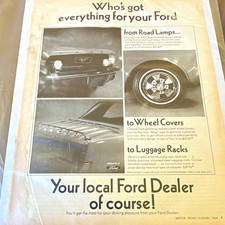 1966 Ford Mustang Accessories Road Lamps Wheel Covers Luggage Racks Print Ad picture