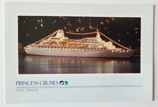 1970s PRINCES CRUISES ADVERTISING Postcard PACIFIC PRINCESS THE LOVE BOAT NIGHT picture