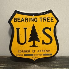 Rare Vintage Metal US Forestry Service Tree Sign Tree Badge Never Hung NOS picture