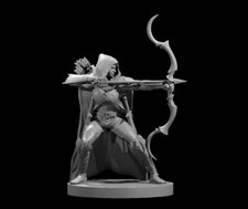 Elf Female Ranger V2 Rogue Adventurer NPC 28mm Scale DND D&D Tabletop Mini picture