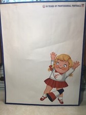 1960’s Campbell's Soup CHEERLEADER Double Poster Ad Promo NFL 50 Year Football picture