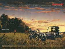 2003 Print Ad of Kawasaki Prairie 700 ATV & Mule 3010 Hunting Four Wheeler Quad picture