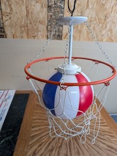 Vintage Harlem Globetrotters Basketball Hoop Hanging Lamp Light Ball Rim & Net picture