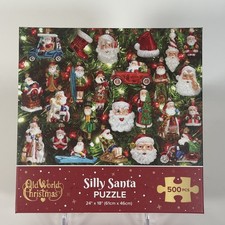 Old World Christmas Silly Santa 500 Piece Puzzle 14401 Christmas Ornaments picture