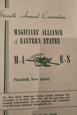 Magicians Alliance 1949 Original Meeting Flyer 1949 picture