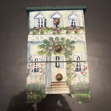 Delton Fine Collectibles Wooden 6’’ Mini Cottage Drawer Handpainted House picture