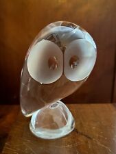 Stueben Glass Crystal Owl Figurine 5.5