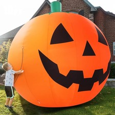 ZPISF 10 FT Halloween Inflatables Giant Pumpkin with Rotating LEDs Outdoor Decor picture