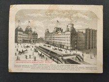 c1880s antique GRAND UNION HOTEL AD ny across GRAND CENTRAL DEPOT carriage hire picture