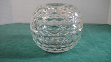 Vintage Fostoria For Homco Cubist Glass Fairy Lamp Diamond Cut 1970's two piece picture