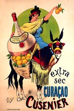 Curaçao Cusenier 1920s Vintage Ad Poster 🎨 24x36” - Hi-Res💎 Print - 200 GSM picture