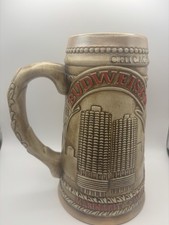 Anheuser Busch Budweiser Chicago Skyline Limited Edition 1981 Bud Beer Stein Mug picture