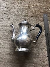 Coffee / Tea Pot International Silver Co. Silverplate Handmade Floral engraved picture