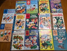 Lot of 14 Vintage Dell Giant Comic Books (1950s–1960s) – Disney Key #1s & Barks picture
