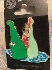 New 2005 DISNEY CAPTAIN HOOK IN TICK TOCK THE CROCODILE PETER PAN PIN Moveable picture